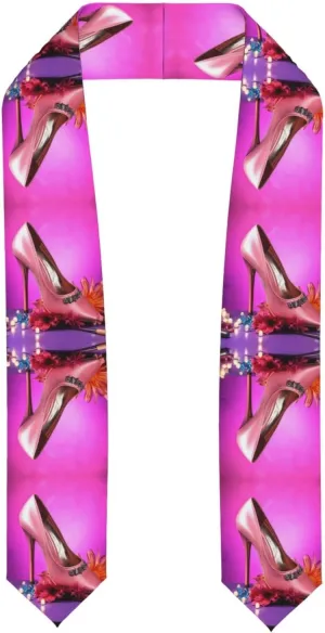 Shoes And Makeup Senior Graduation Shawl Ribbon-Good Drape, Luster, Soft And Skin-Friendly