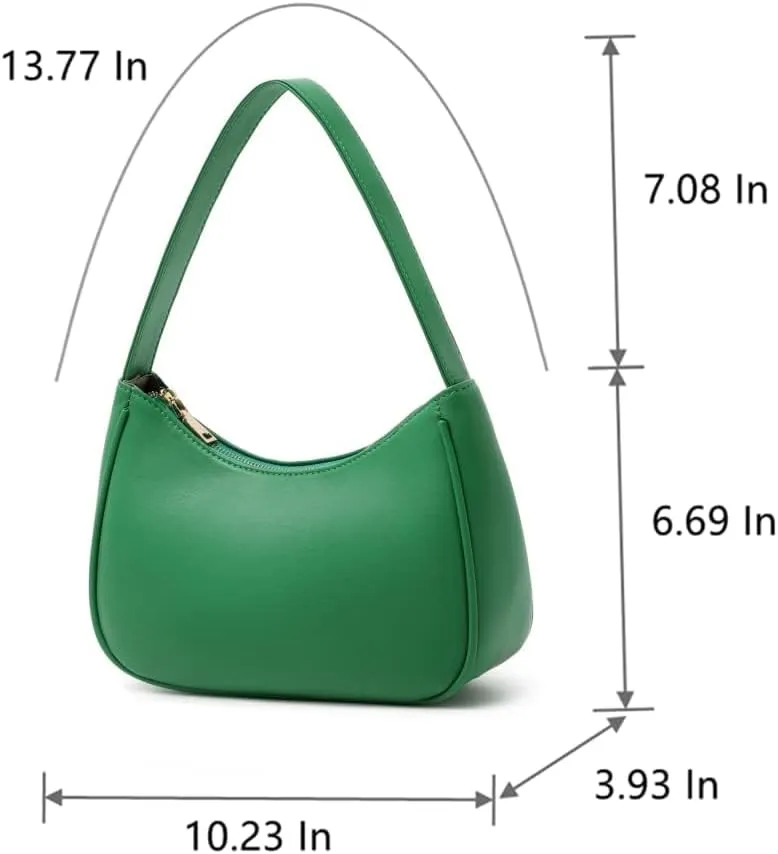 Shoulder Bags for Women, Cute Hobo Tote Handbag Mini Clutch Purse with Zipper Closure