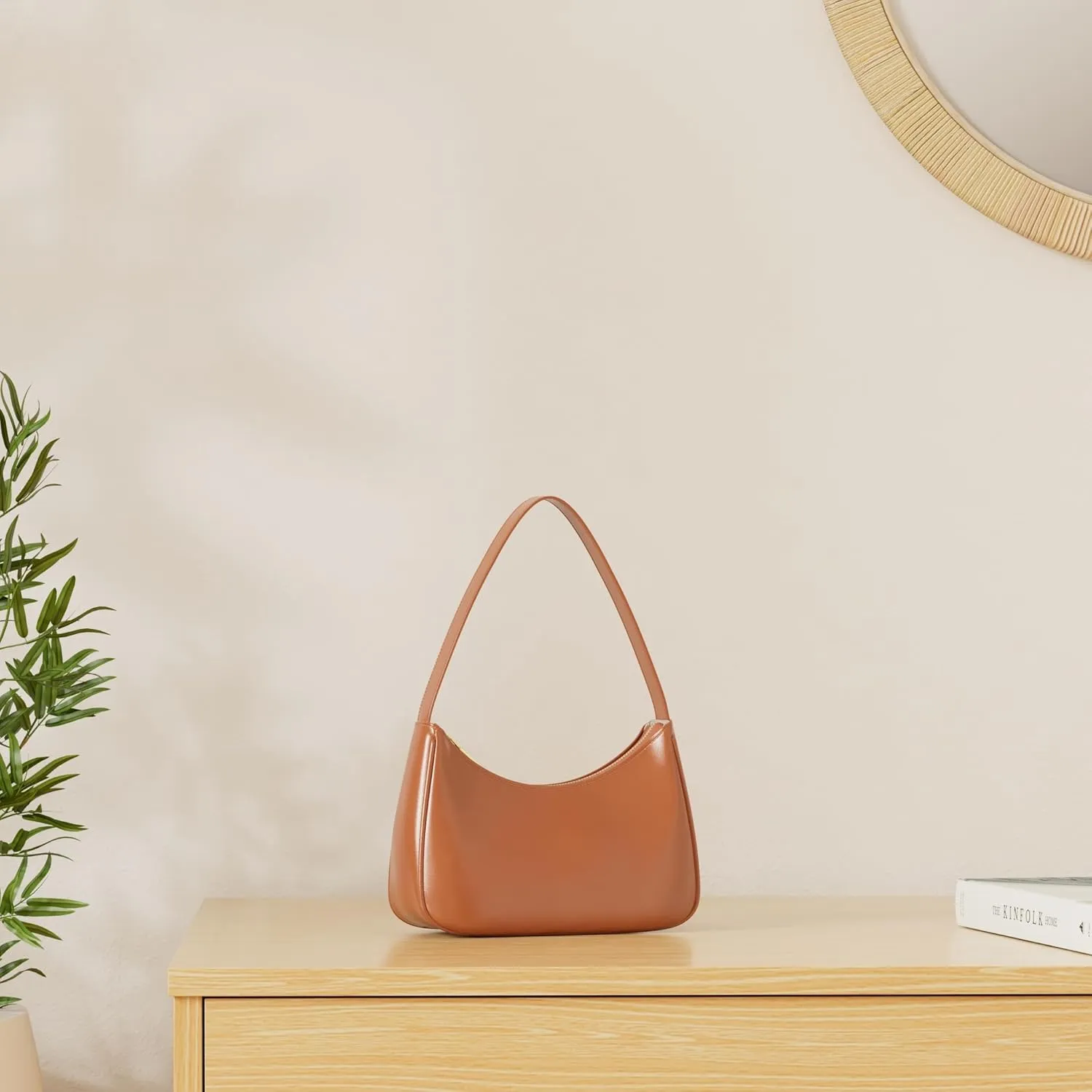 Shoulder Bags for Women, Cute Hobo Tote Handbag Mini Clutch Purse with Zipper Closure
