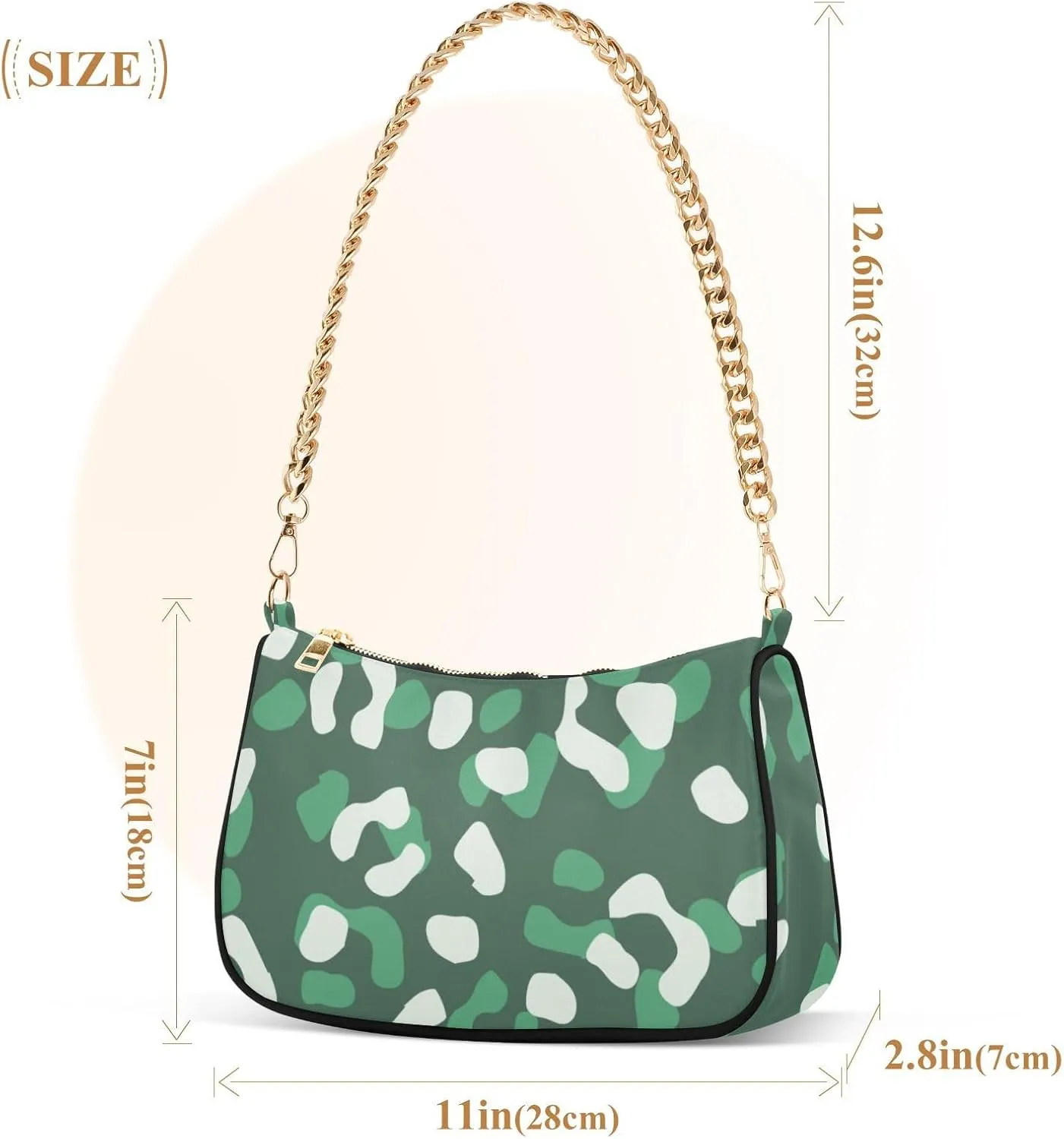 Shoulder Bags for Women Small Clutch Purse with Zipper Closure can Hold a Cell Phone, Lipstick Multicolor 1