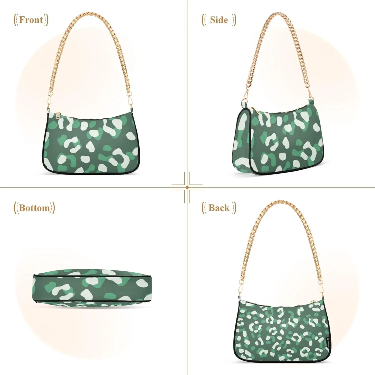 Shoulder Bags for Women Small Clutch Purse with Zipper Closure can Hold a Cell Phone, Lipstick Multicolor 1