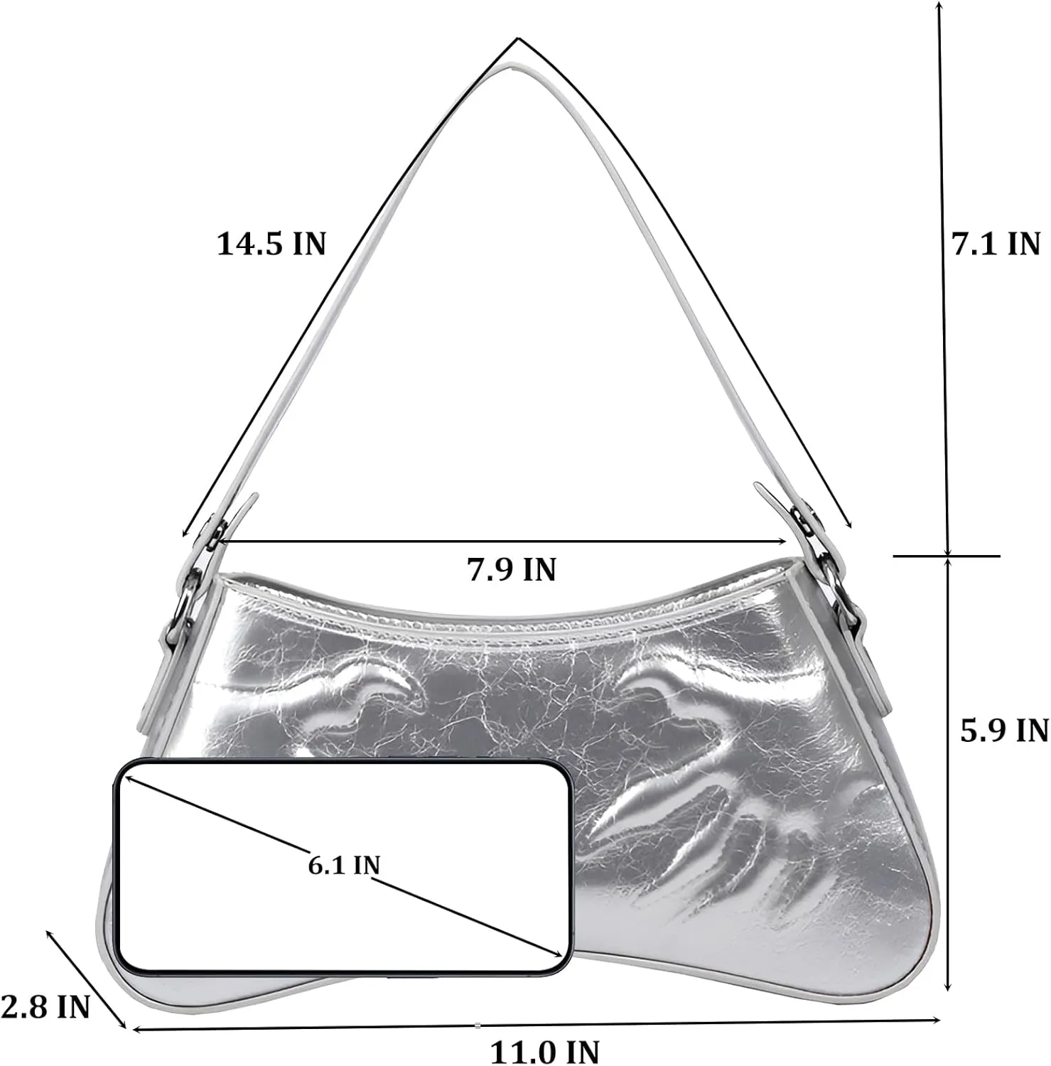 Shoulder Purses for Women, Trendy Purse Clutch Purse Handbag PU Leather Tote Bag Crossbody Bags