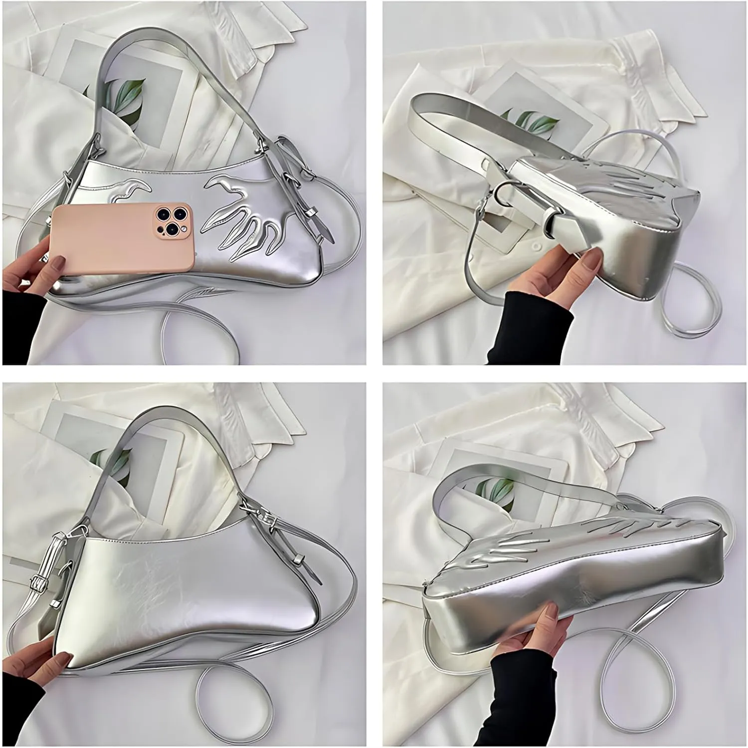Shoulder Purses for Women, Trendy Purse Clutch Purse Handbag PU Leather Tote Bag Crossbody Bags