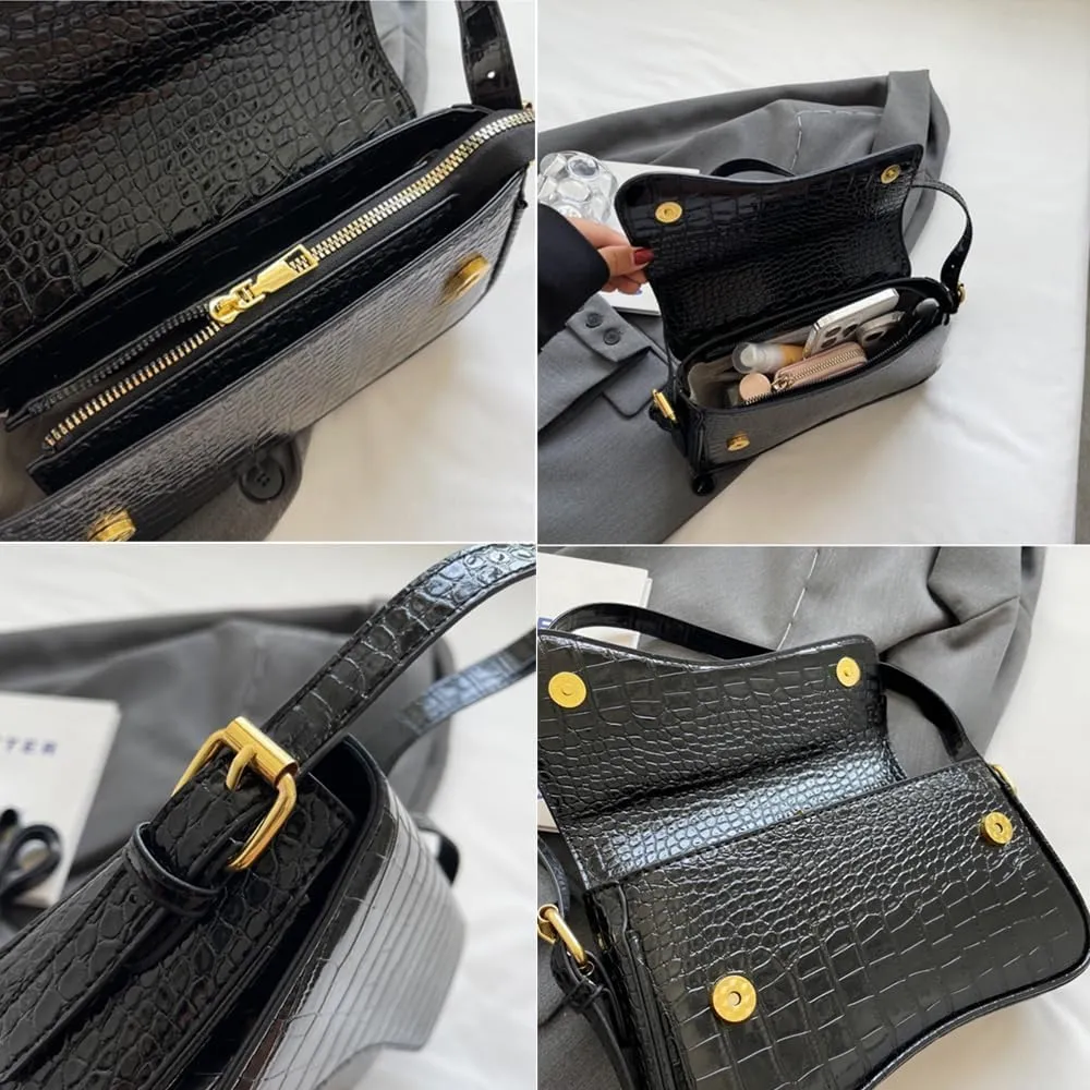 Shoulder Purses for Women, Trendy Purse Clutch Purse Handbag PU Leather Tote Bag Crossbody Bags
