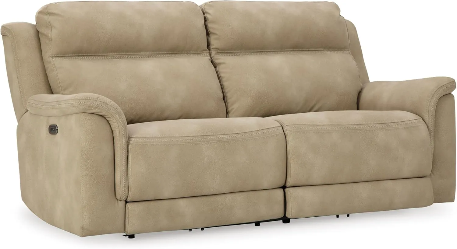 Signature Design by Ashley Next-Gen DuraPella Faux Leather Zero Wall Power Reclining Sofa with USB, Beige Sand