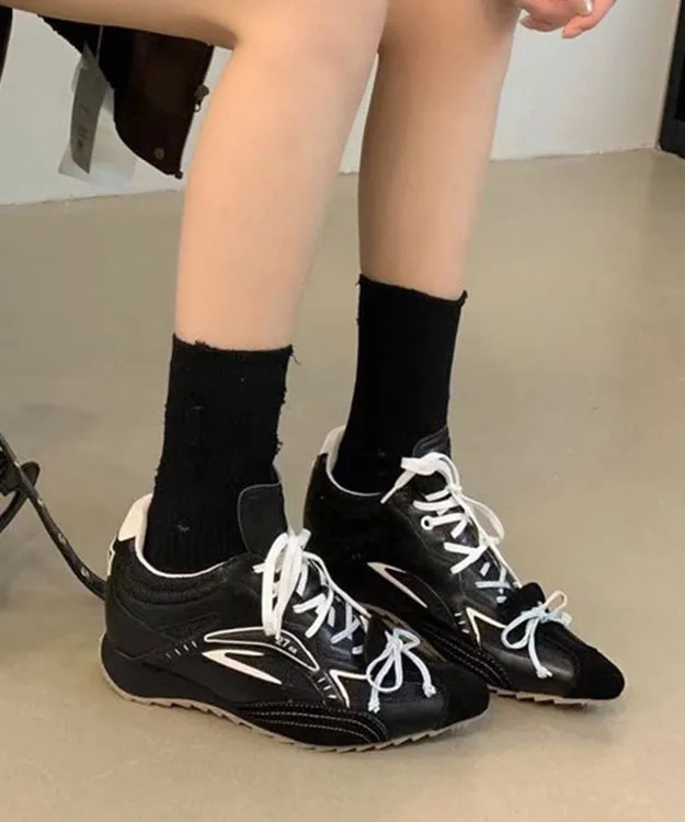 Silver Faux Leather Lace Up Splicing Fashion Sport Shoes Pointed Toe