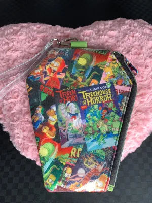 Simpsons horror movie poster fan art wristlet bag