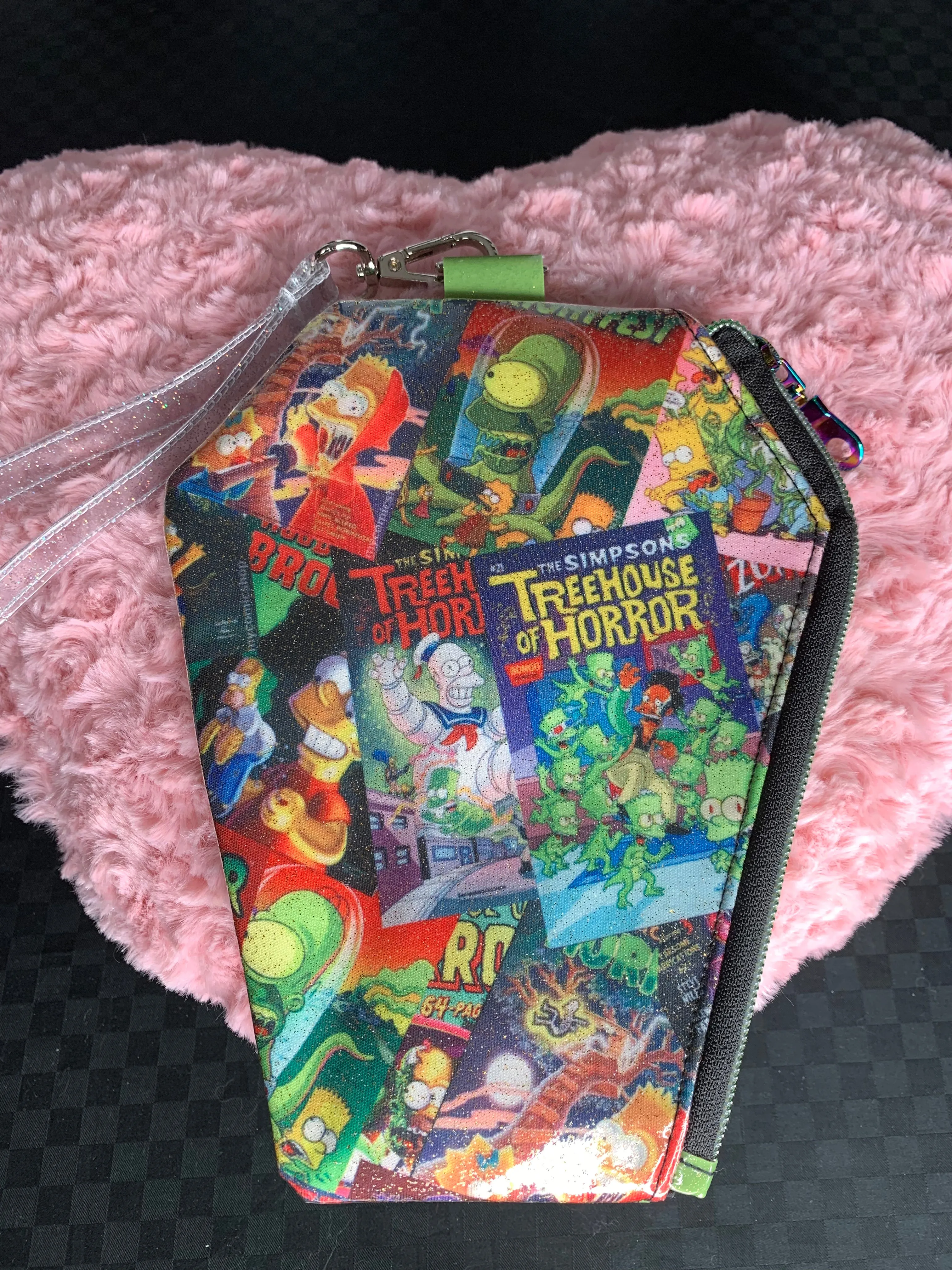 Simpsons horror movie poster fan art wristlet bag