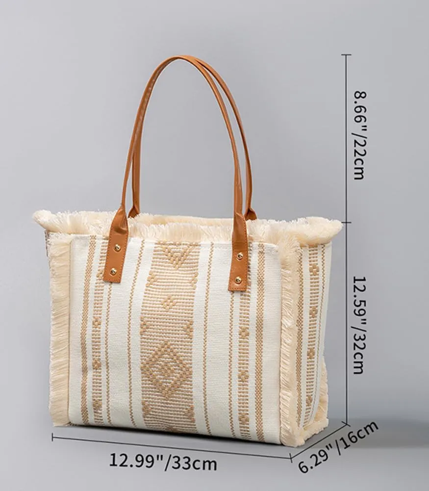 Sister Amy® Large Canvas Tote Bag with Zipper – Women’s Beach Travel Bag for Swimming, Gym, Cruise & Outdoor Essentials