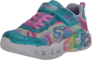 Skechers Girls' Infinite Heart Lights Sneaker