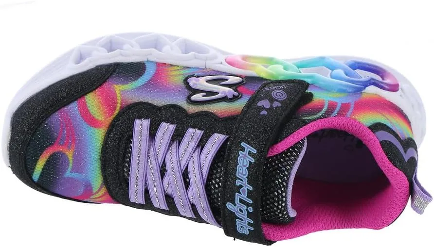Skechers Girls' Infinite Heart Lights Sneaker