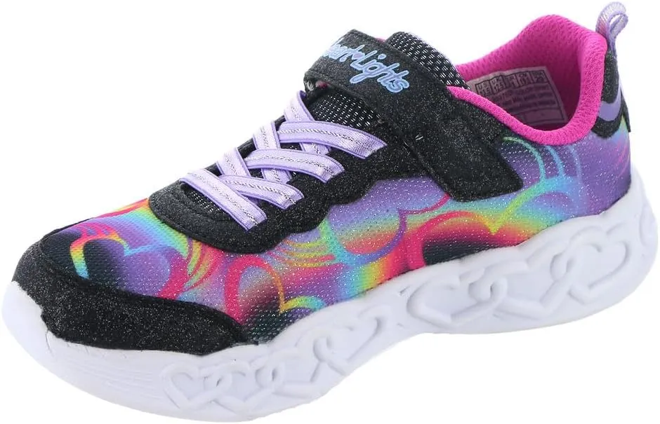 Skechers Girls' Infinite Heart Lights Sneaker