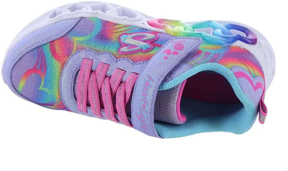 Skechers Girls' Infinite Heart Lights Sneaker