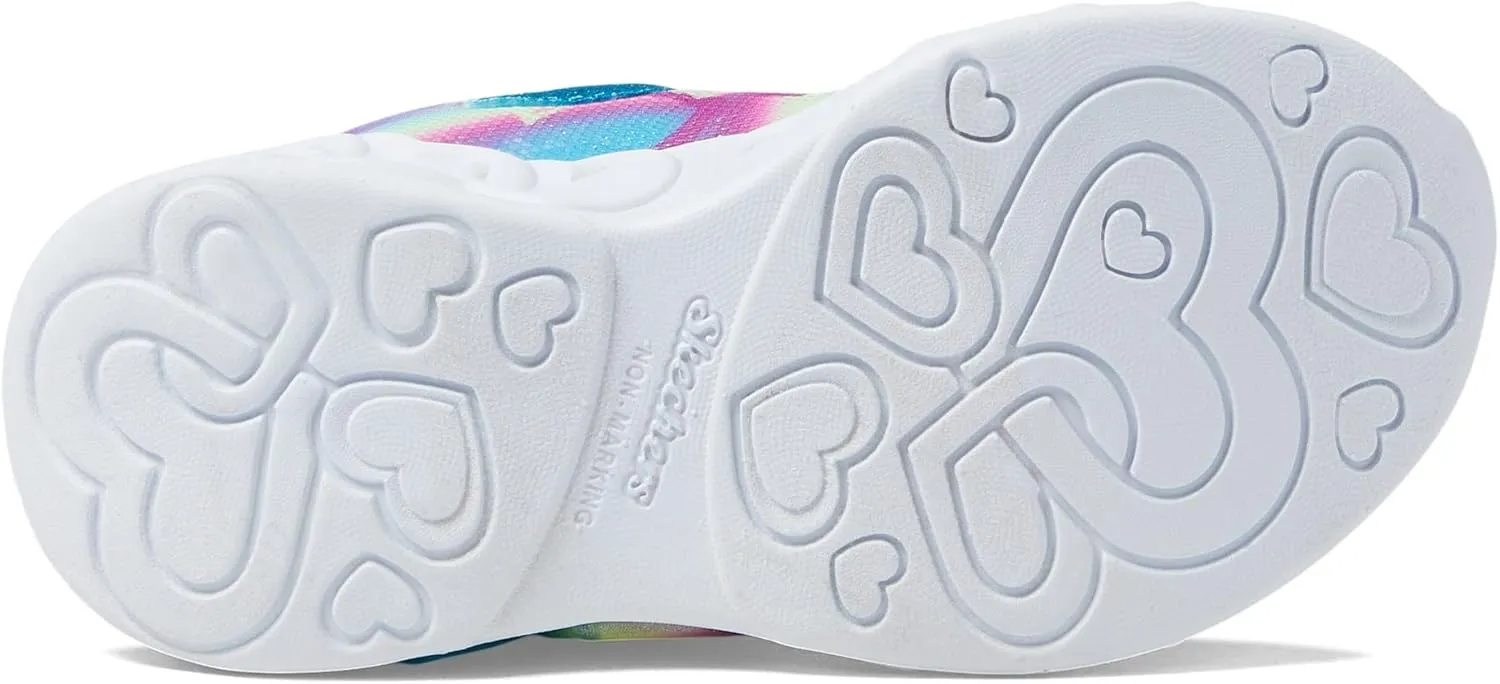 Skechers Girls' Infinite Heart Lights Sneaker