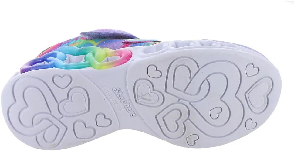 Skechers Girls' Infinite Heart Lights Sneaker