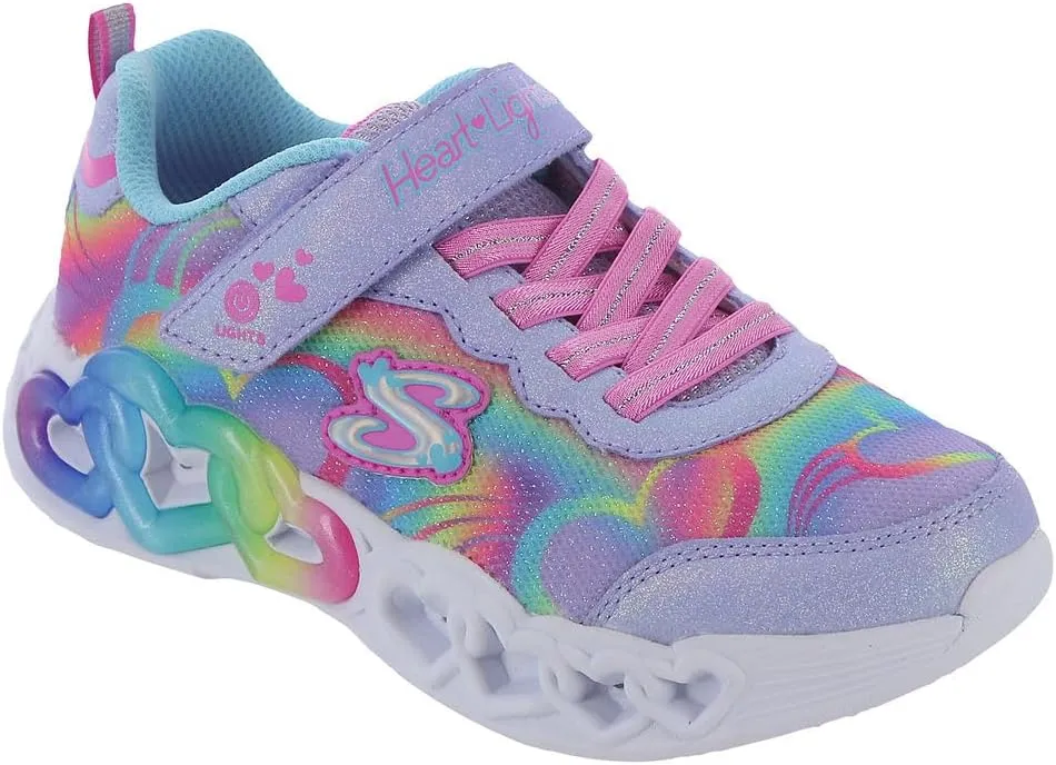 Skechers Girls' Infinite Heart Lights Sneaker
