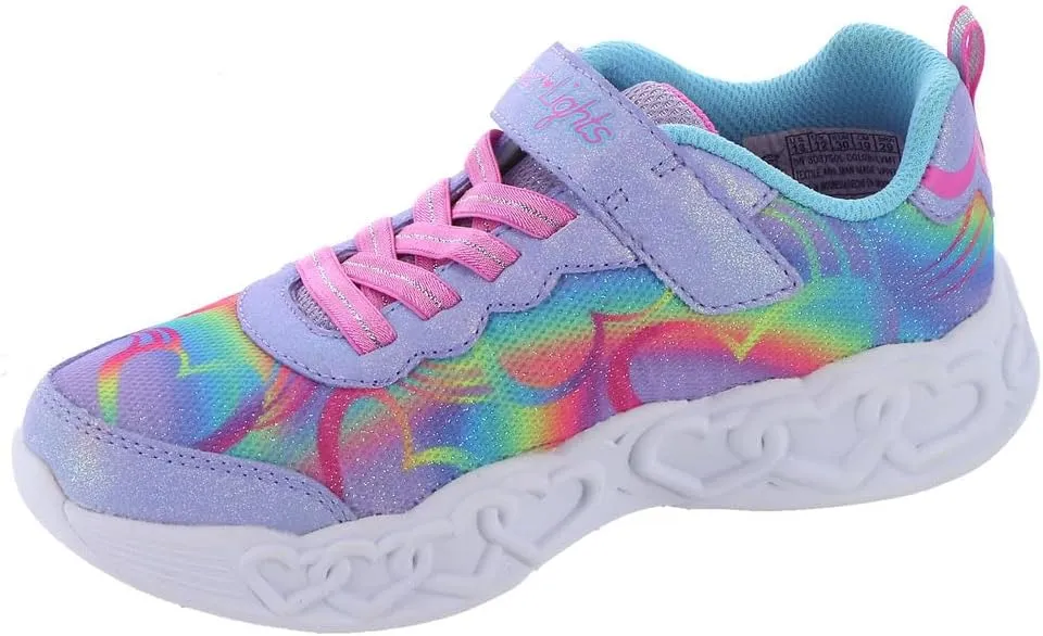 Skechers Girls' Infinite Heart Lights Sneaker