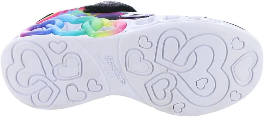 Skechers Girls' Infinite Heart Lights Sneaker