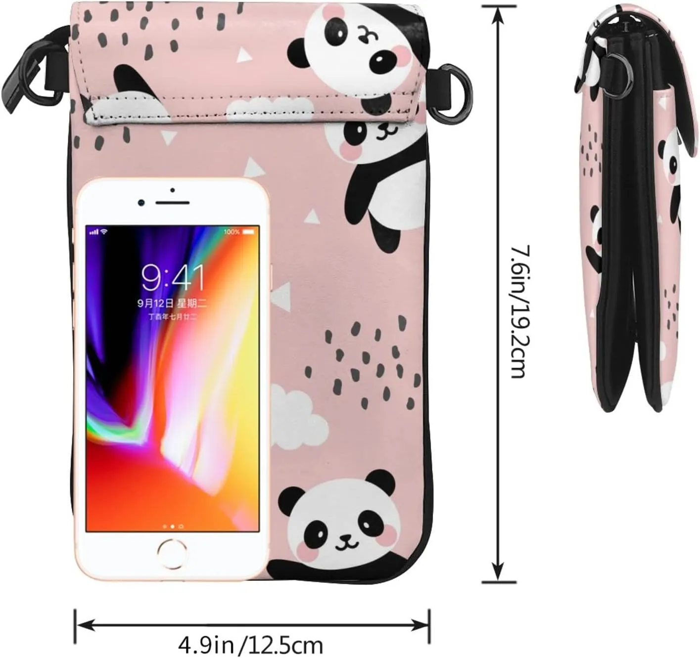 Small Crossbody Bag For Women,Leather Phone Purse Women'S Shoulder Handbags Wallet Purse -Pink Purple Glitter