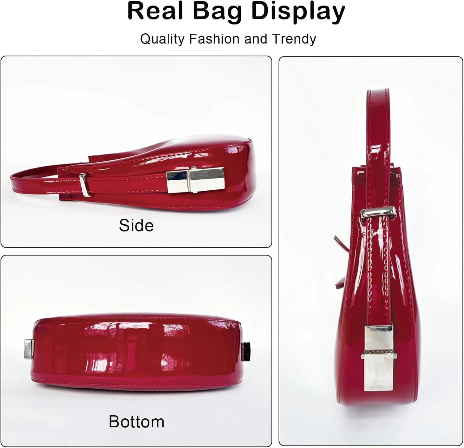 Small Purse for women,Trendy Cute Shoulder Bags Small Clutch Hobo Tote Handbag With Double Zipper Closure