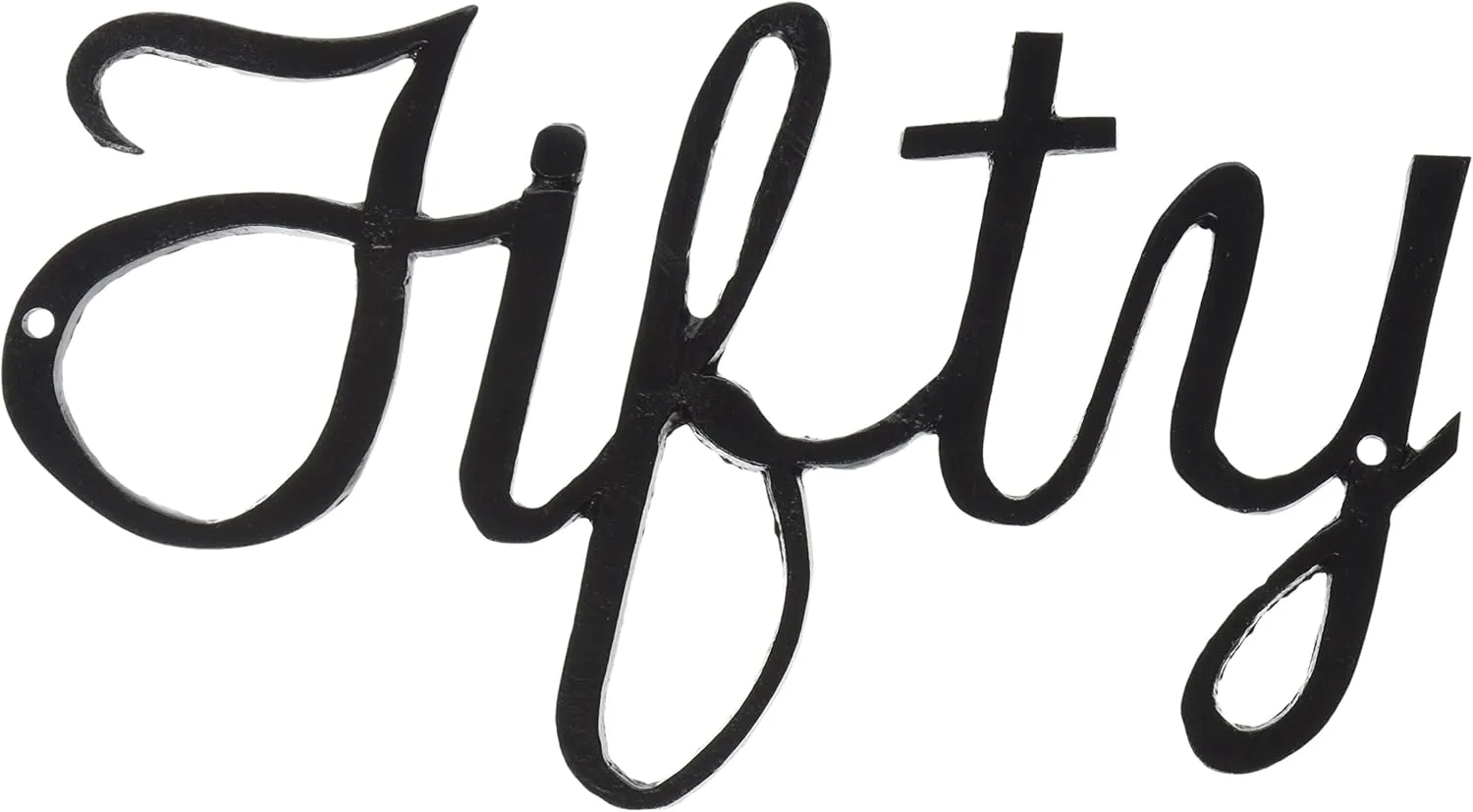 Small Script House Number, Fifty,Black