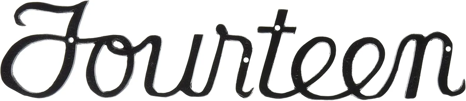Small Script House Number, Fourteen