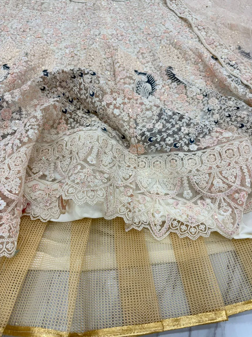Soft Net Heavy Wedding Wear Codding Worked Lehenga  Choli