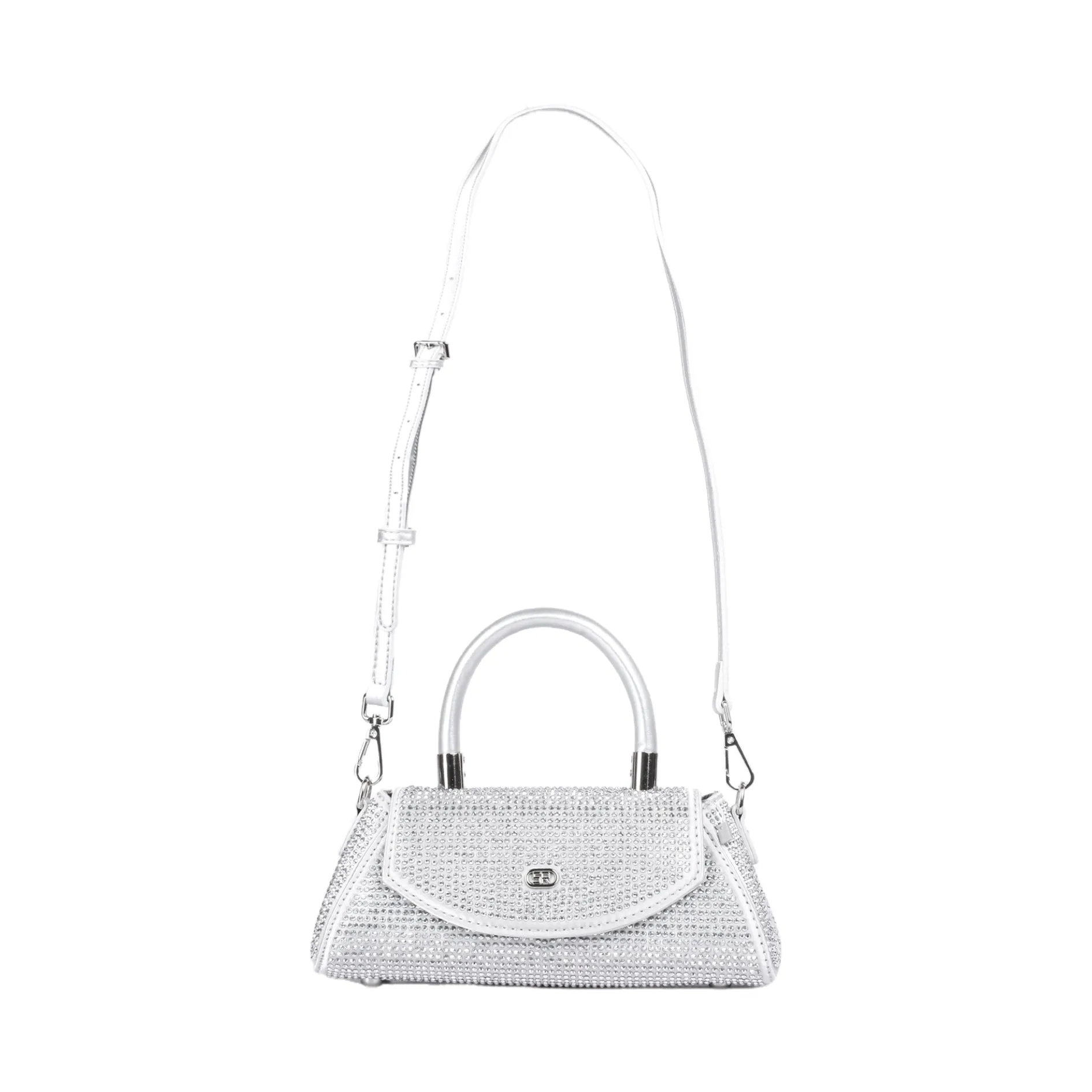 Soiree Rhinestones Mini Bag with Leather Strap