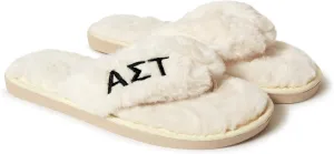 Sorority Shop Alpha Sigma Tau Fuzzy Slippers Women
