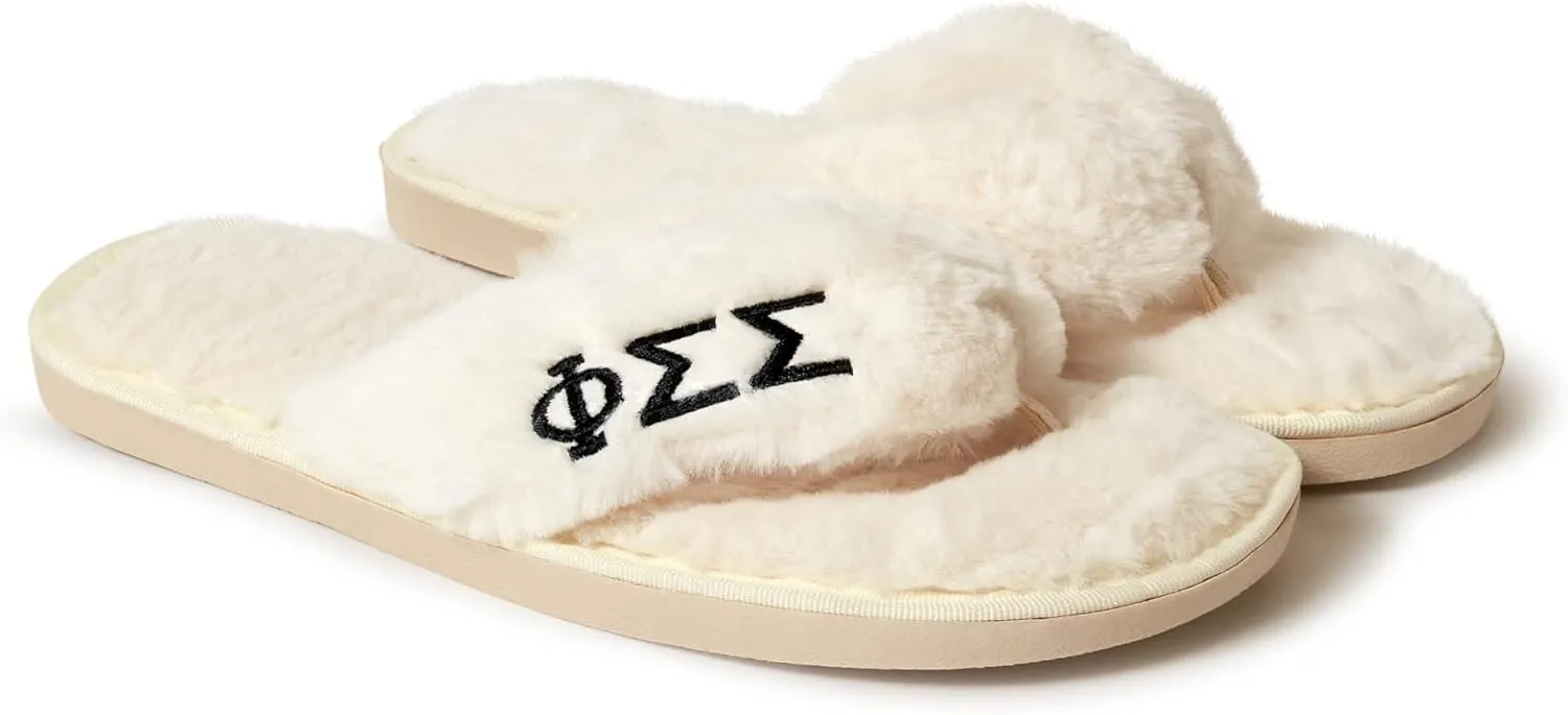 Sorority Shop Phi Sigma Sigma Fuzzy Slippers Women