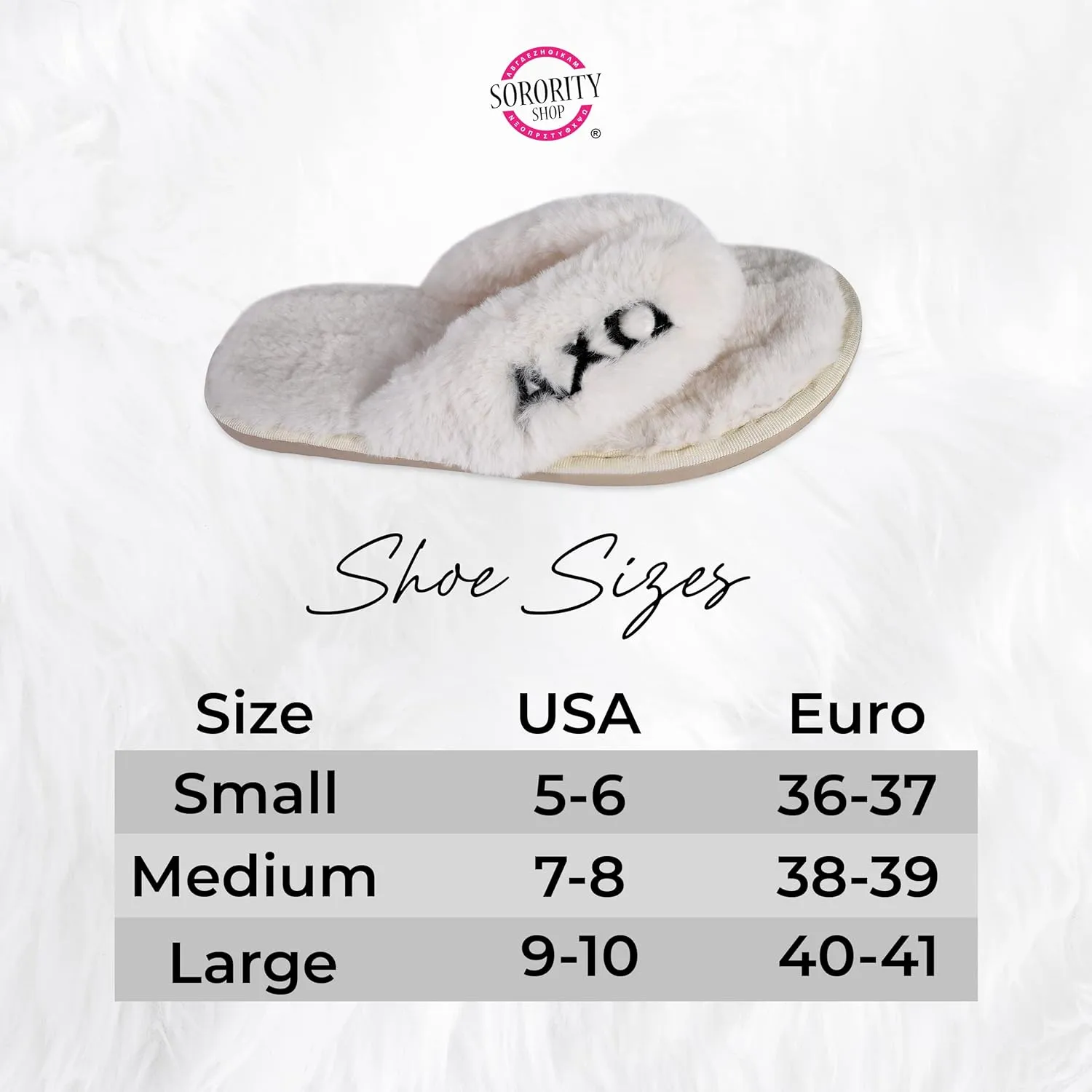 Sorority Shop Phi Sigma Sigma Fuzzy Slippers Women