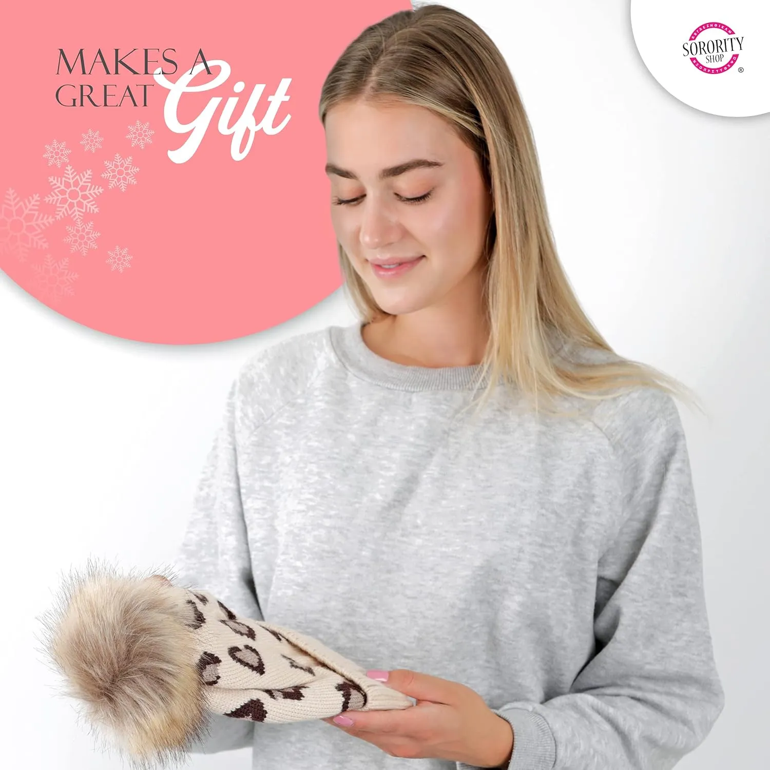 Sorority Shop womens Pom Pom Beanie