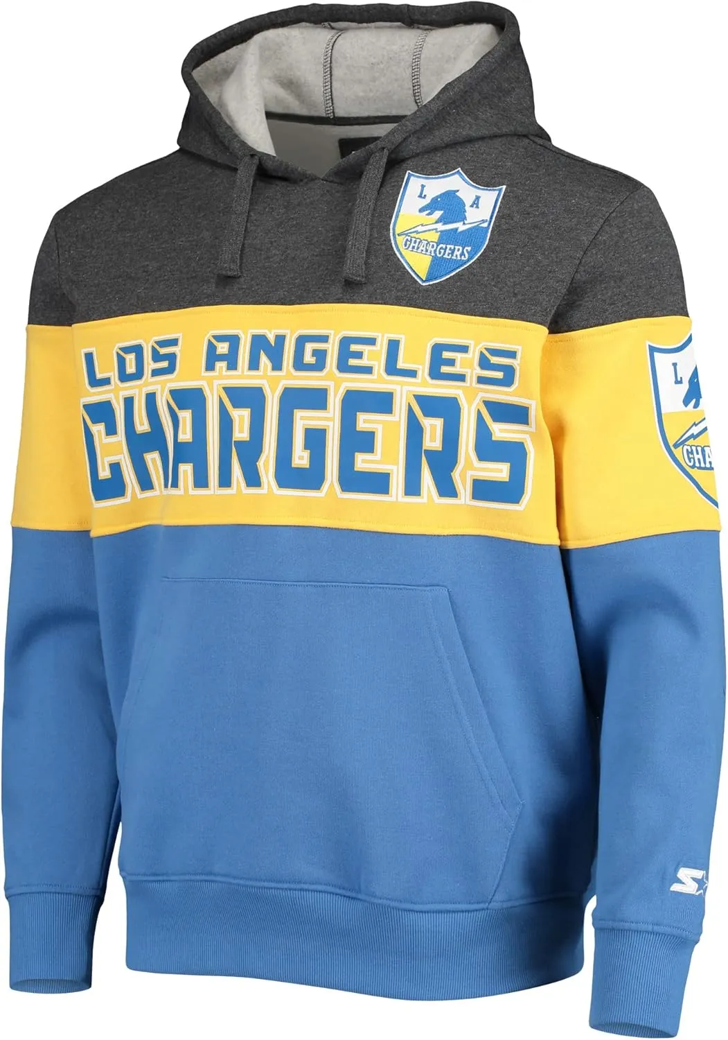 Starter Men's Heathered Charcoal/Gold Pittsburgh Steelers Extreme Fireballer Throwback Pullover Hoodie