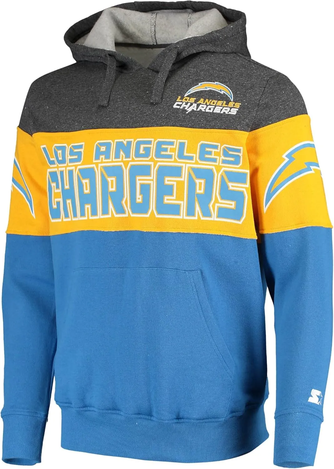 Starter Men's Heathered Charcoal/Gold Pittsburgh Steelers Extreme Fireballer Throwback Pullover Hoodie