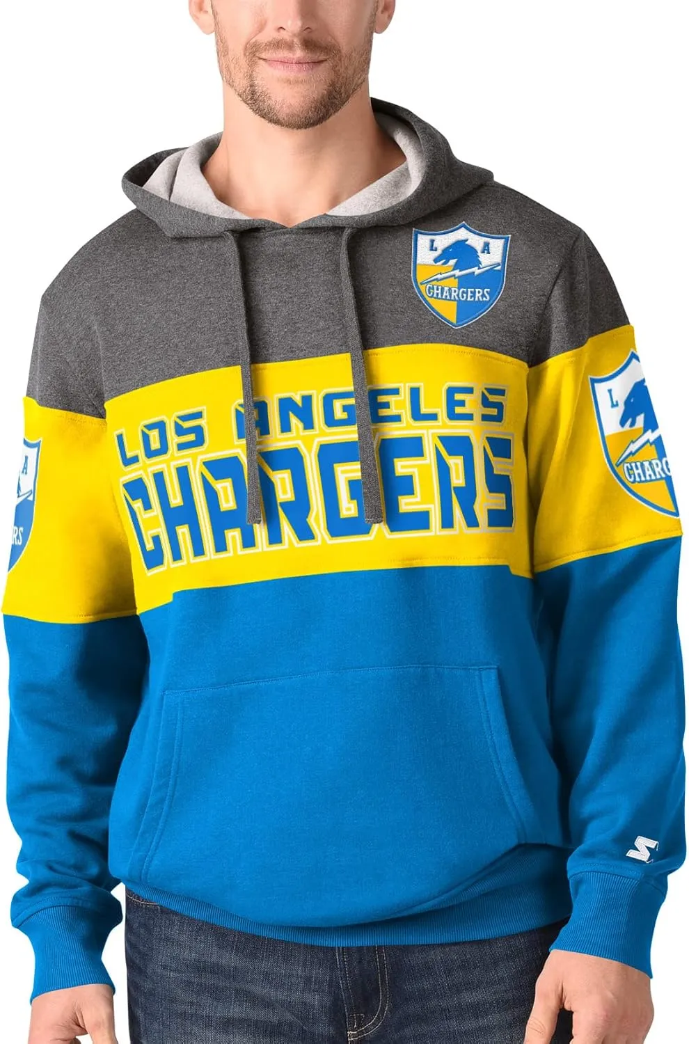 Starter Men's Heathered Charcoal/Gold Pittsburgh Steelers Extreme Fireballer Throwback Pullover Hoodie