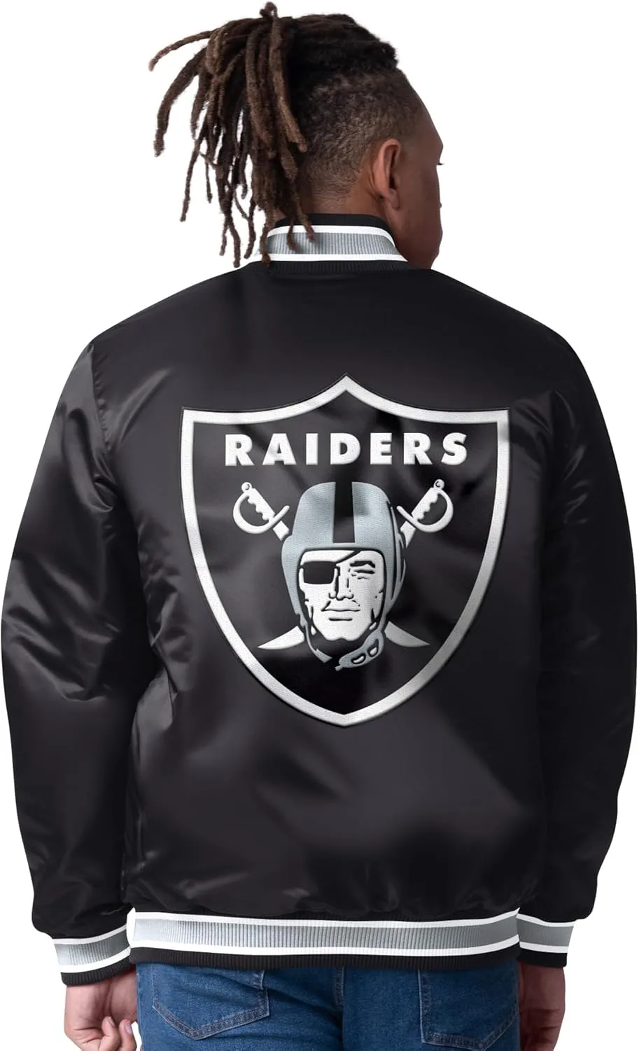 Starter Men's NFL Closer Reversible Satin Full-Snap Jacket