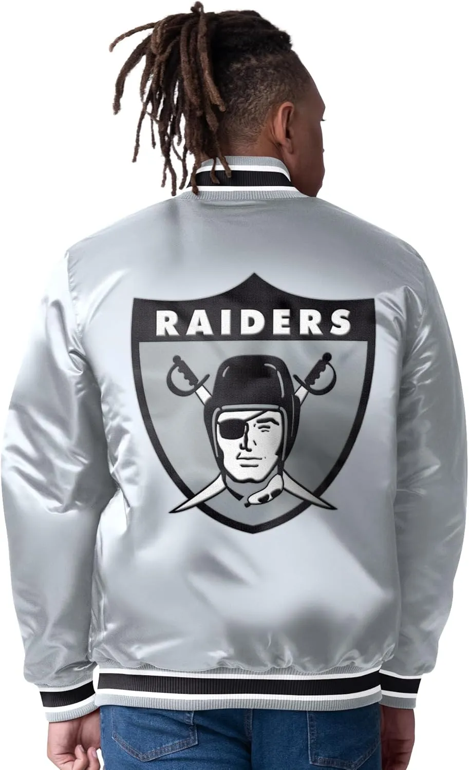 Starter Men's NFL Closer Reversible Satin Full-Snap Jacket
