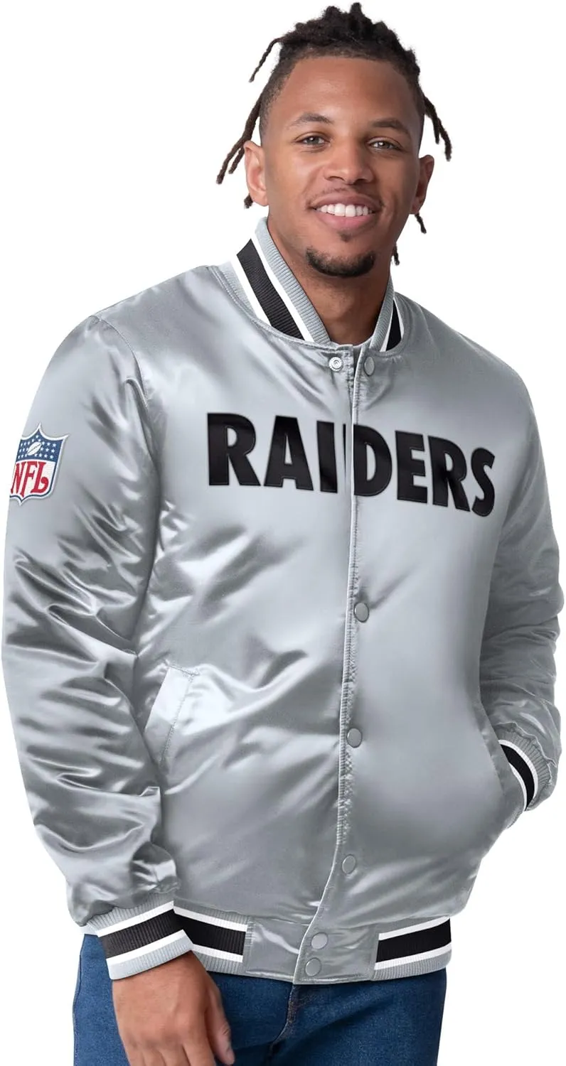 Starter Men's NFL Closer Reversible Satin Full-Snap Jacket