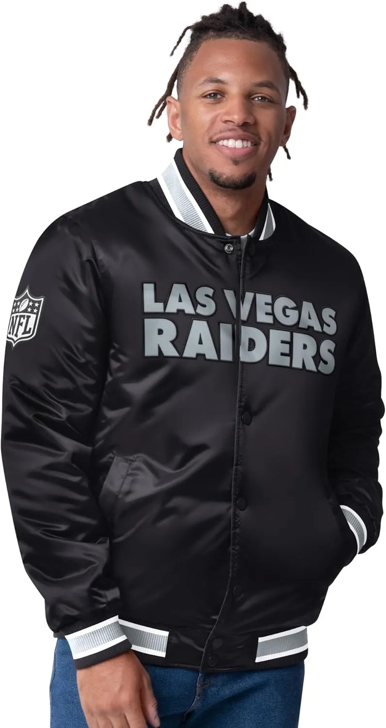Starter Men's NFL Closer Reversible Satin Full-Snap Jacket