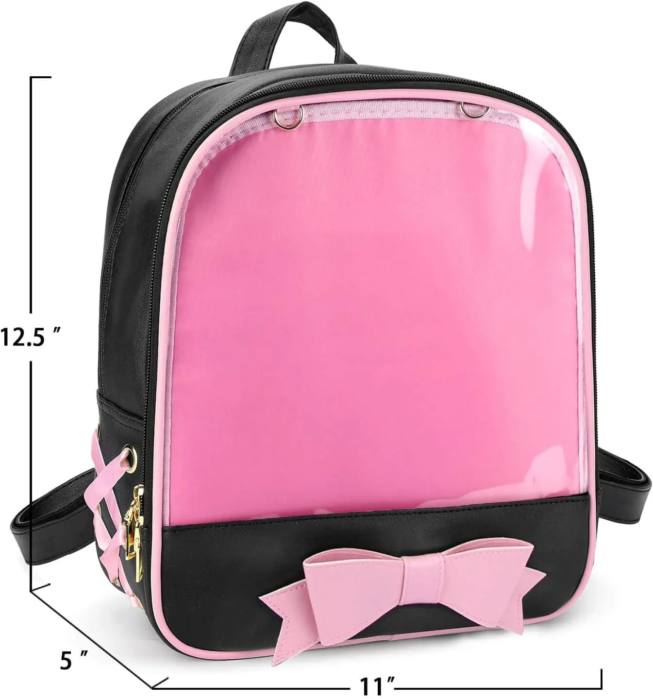 STEAMEDBUN Ita Bag Backpack Bowknot Kawaii Pin Display Backpack Bag with Insert