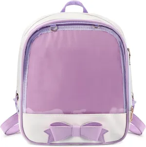 STEAMEDBUN Ita Bag Backpack Bowknot Kawaii Pin Display Backpack Bag with Insert