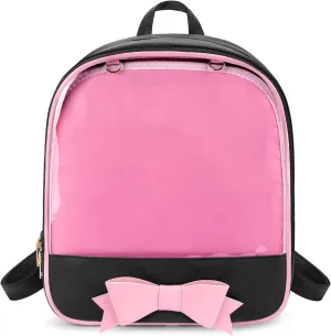 STEAMEDBUN Ita Bag Backpack Bowknot Kawaii Pin Display Backpack Bag with Insert