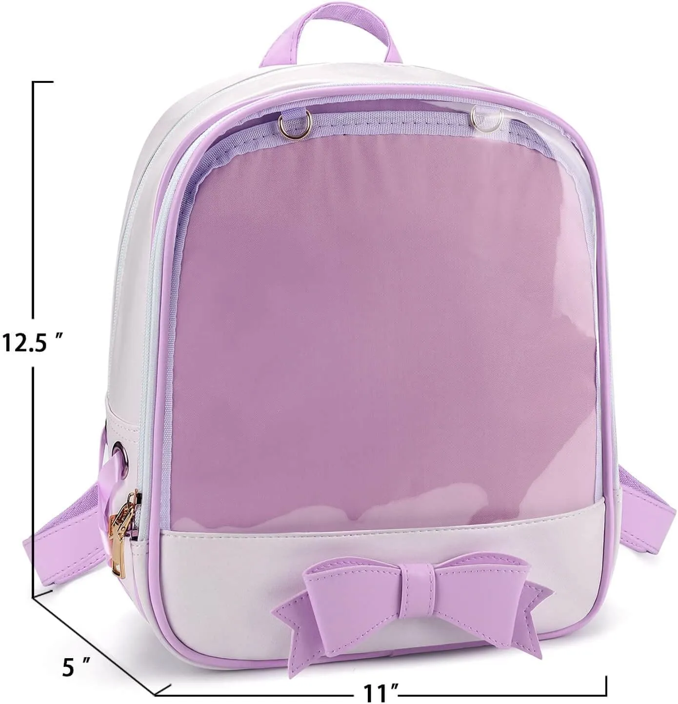 STEAMEDBUN Ita Bag Backpack Bowknot Kawaii Pin Display Backpack Bag with Insert