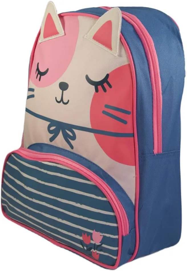 Stephen Joseph Kids Day Bag - Personalized Shoulder Bag - Cat Sidekick Tote - Back to School Travel Bag with Custom Name