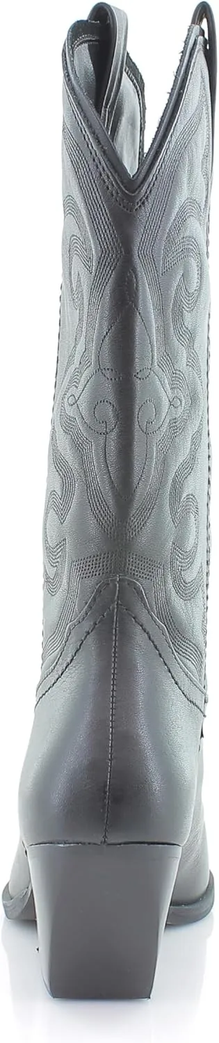 Steve Madden Womens West Embroidered Pointed Toe Cowboy, Western Boots