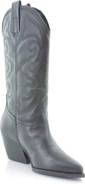 Steve Madden Womens West Embroidered Pointed Toe Cowboy, Western Boots