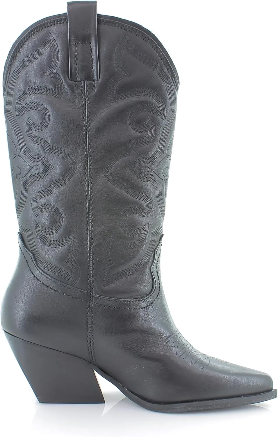 Steve Madden Womens West Embroidered Pointed Toe Cowboy, Western Boots