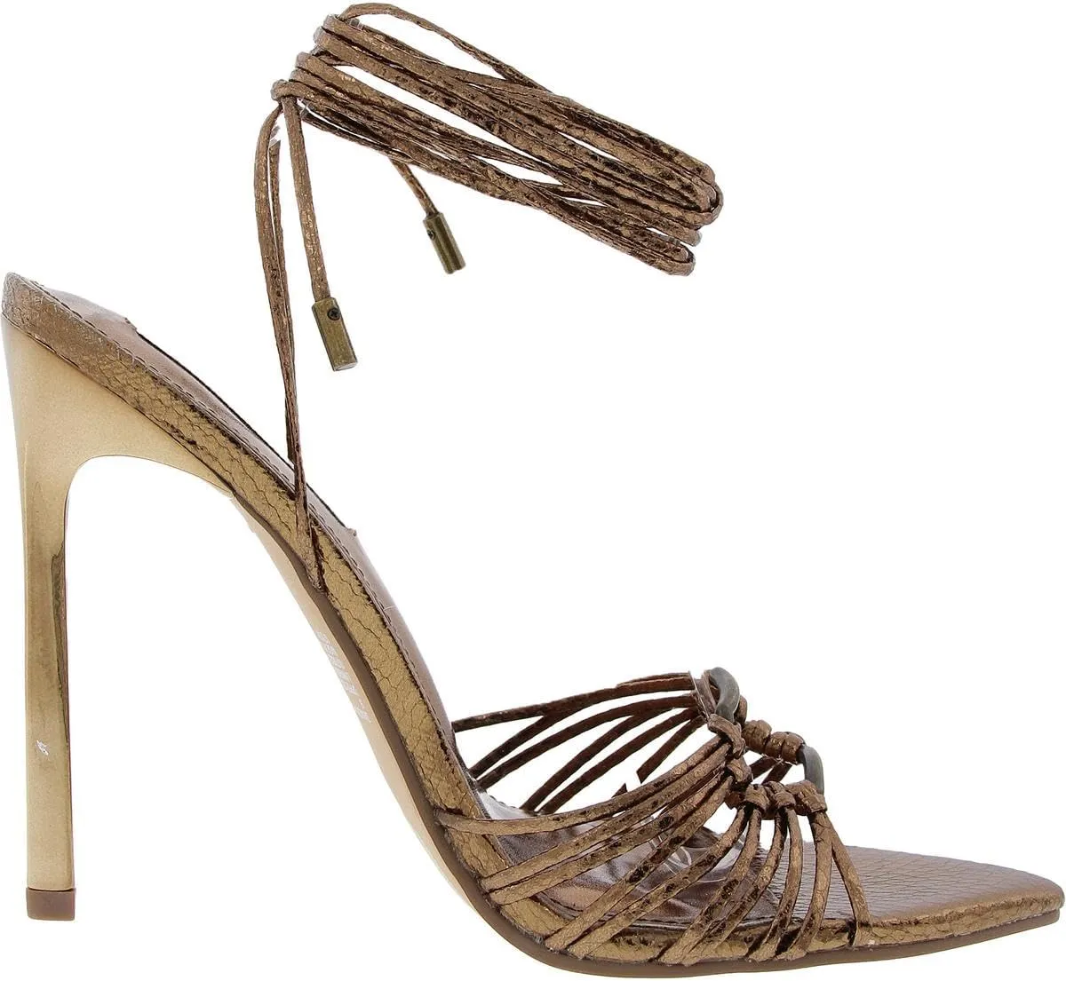 Steve Madden Womens Zaya Embossed Faux Leather Heels