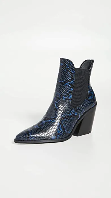 Steven Women's Gail Booties, Blue Multi, 9.5 Medium US