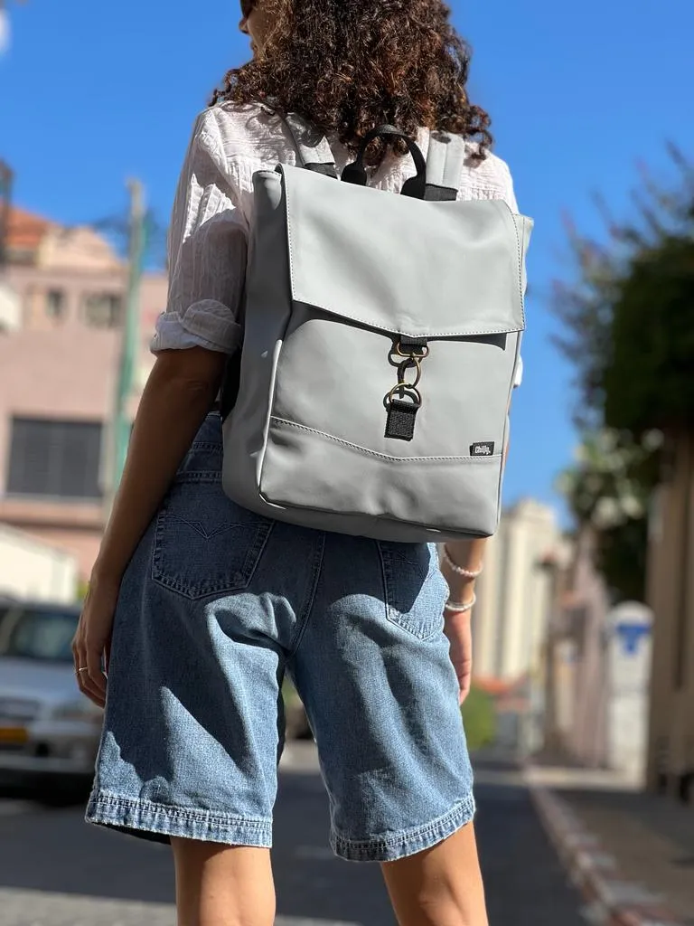 Students Medium Light Gray Vegan Leather